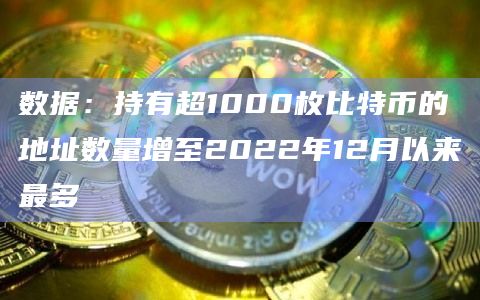 数据：持有超1000枚比特币的地址数量增至2022年12月以来最多