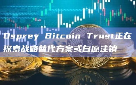 Osprey Bitcoin Trust正在探索战略替代方案或自愿注销