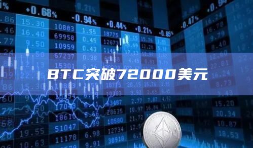 BTC最新价格突破72000美元
