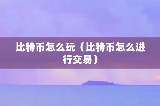 比特币怎么玩（比特币怎么进行交易）