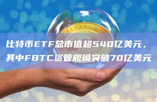 比特币ETF总市值超540亿美元，其中FBTC资管规模突破70亿美元