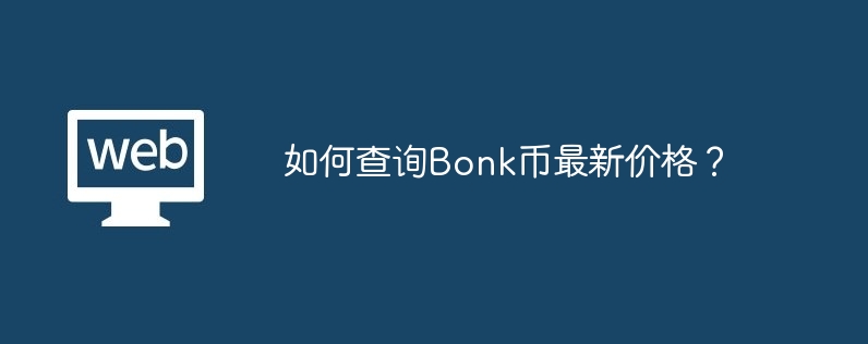 如何查询Bonk币最新价格？