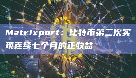 Matrixport：比特币第二次实现连续七个月的正收益