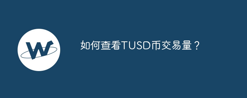 如何查看TUSD币交易量?