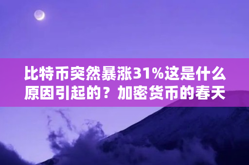 比特币突然暴涨31%这是什么原因引起的?加密货币的春天又来了(比特币跌涨受什么影响)