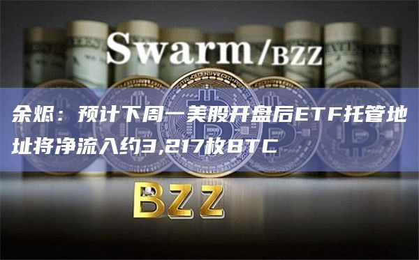 余烬：预计下周一美股开盘后ETF托管地址将净流入约3,217枚BTC