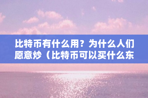 比特币有什么用?为什么人们愿意炒(比特币可以买什么东西?)