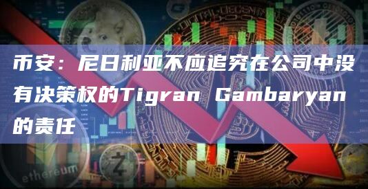 币安：尼日利亚不应追究在公司中没有决策权的Tigran Gambaryan的责任