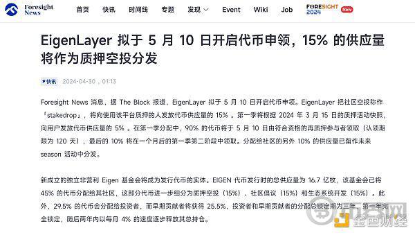 备受期待却让人大失所望? EigenLayer 空投争议盘点