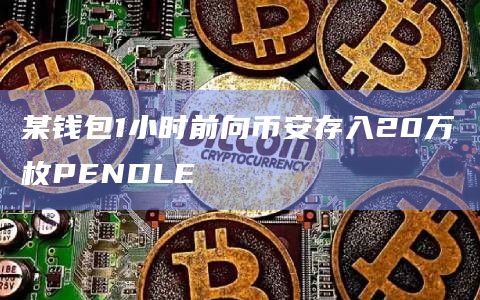 某钱包1小时前向币安存入20万枚PENDLE