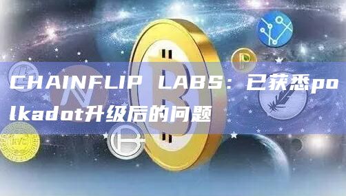 跨链交易平台CHAINFLIP LABS已获悉polkadot升级后的影响