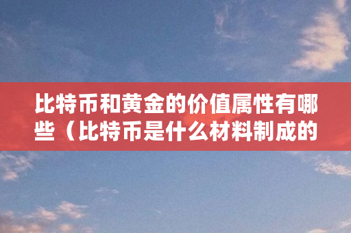 比特币和黄金的价值属性有哪些(比特币是什么材料制成的)