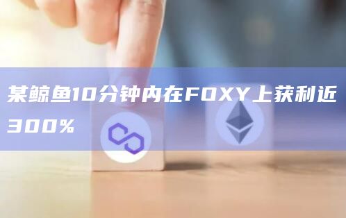 某鲸鱼10分钟内在FOXY上获利近300%