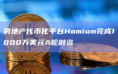 房地产股权抵押贷款机构和代币化平台Homium