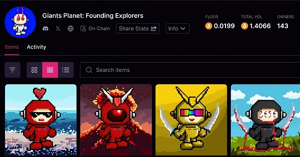BTC生态新贵,Giants Planet 构建生态综合体