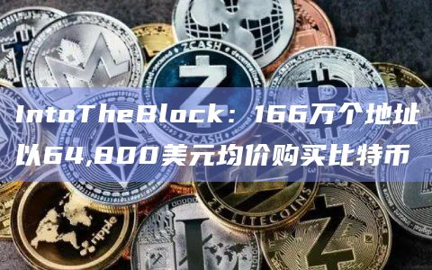 IntoTheBlock：166万个地址以64,800美元均价购买比特币