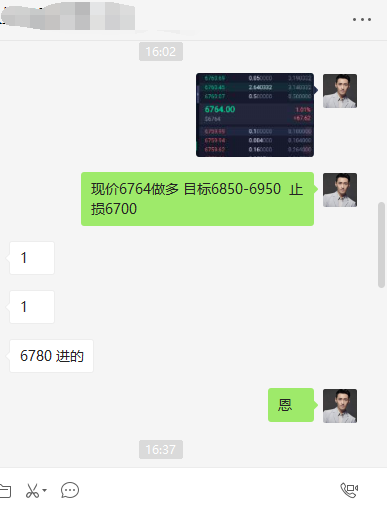 张宗尧:BTC日内回踩支撑附近做多 多单完美获利100点利润1 张宗尧:BTC日内回踩支撑附近做多 多单完美获利100点利润1