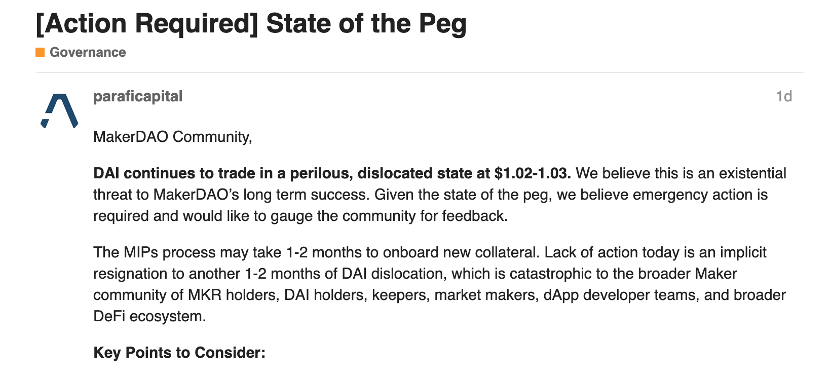 MakerDAO社区正在考虑将Chainlink代币LINK作为抵押品1