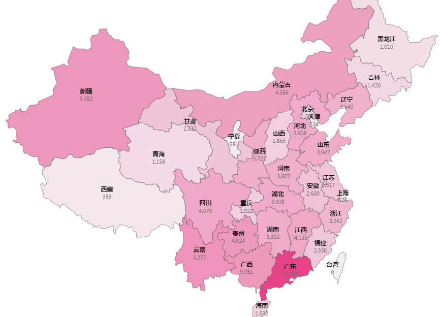 数据显示：2020年中国新增区块链公司4069家，广东区块链公司最多
