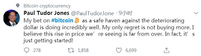 比特币突破1.2万美元，市场进入分化阶段1