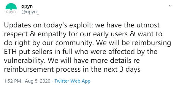 上链期权协议opyn合同漏洞损失37万美元,官方恢复攻击过程及影响 上链期权协议opyn合同漏洞损失37万美元,官方恢复攻击过程及影响