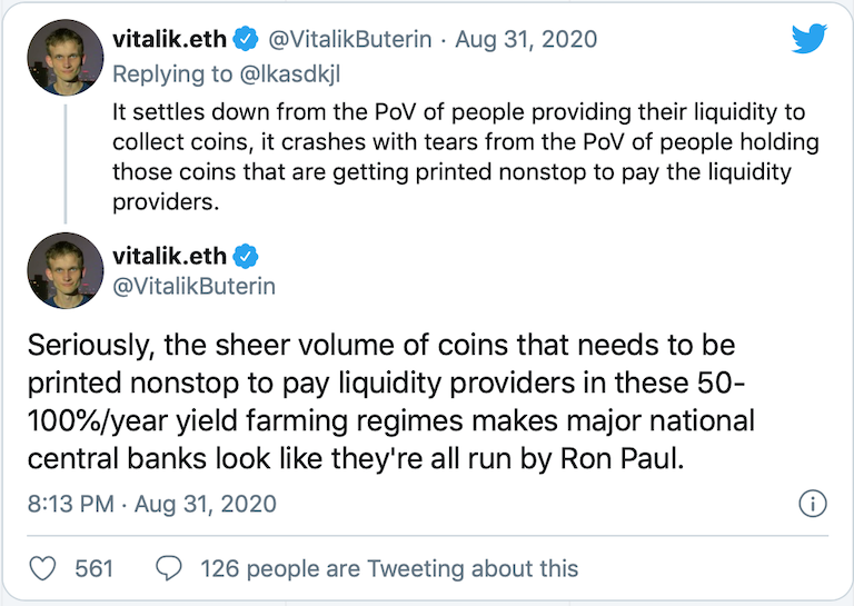 维塔利克：高产农业市场是不可持续的。我会尽量避开这个领域1