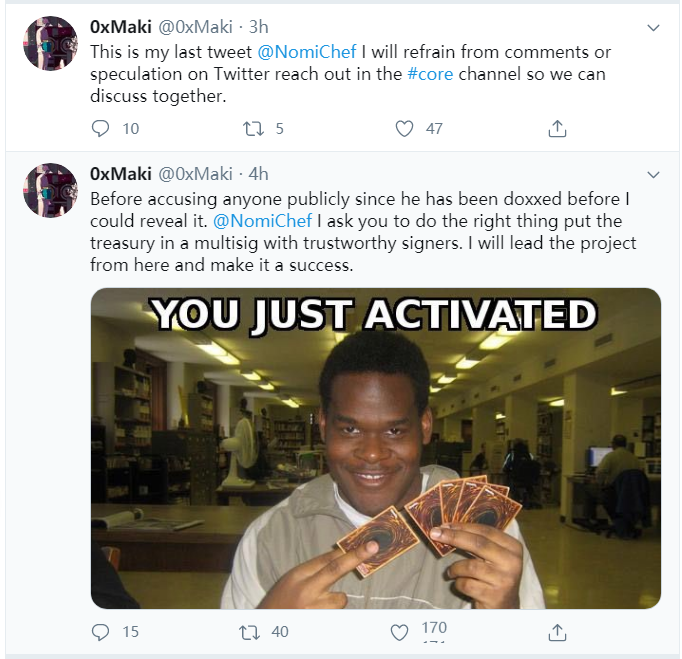 谁是sushiswap创始人NOMI厨师？5