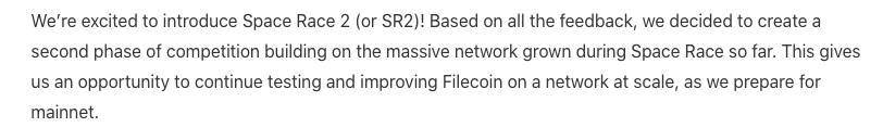 Filecoin开启第二轮测试网络空间竞赛:主网络上线前的预挖掘4 Filecoin开启第二轮测试网络空间竞赛:主网络上线前的预挖掘4