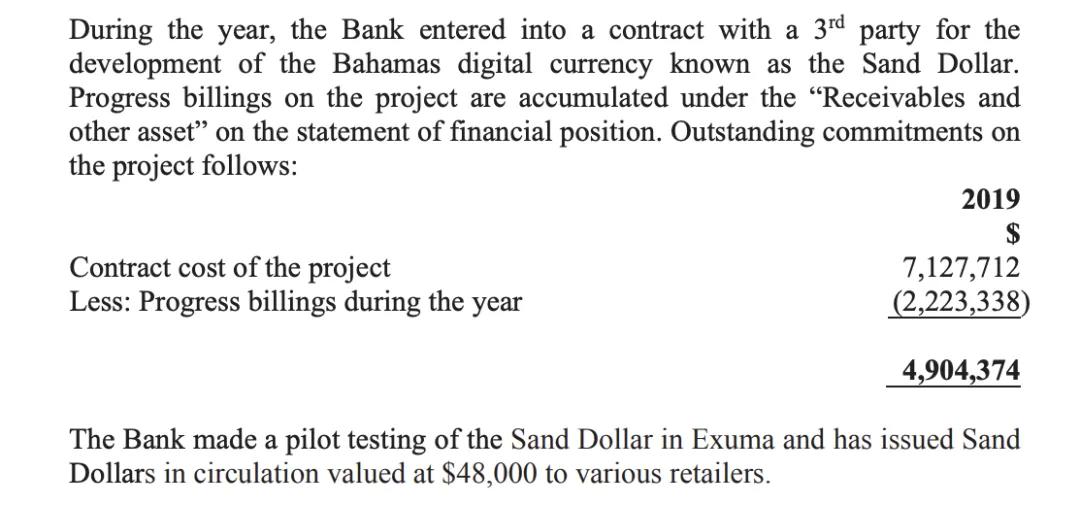 外媒：巴哈马将于10月推出央行数字货币“沙美元”4