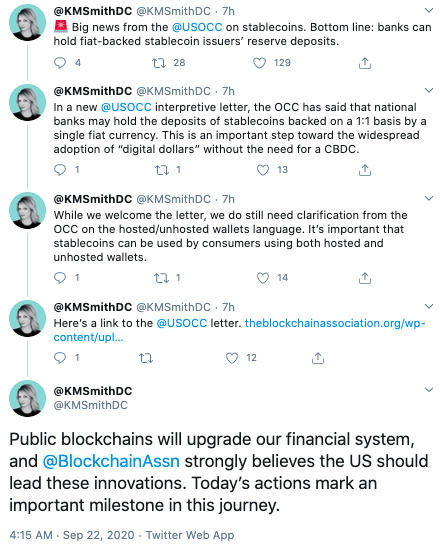 重要里程碑：美国监管机构发布稳定的货币指导方针1