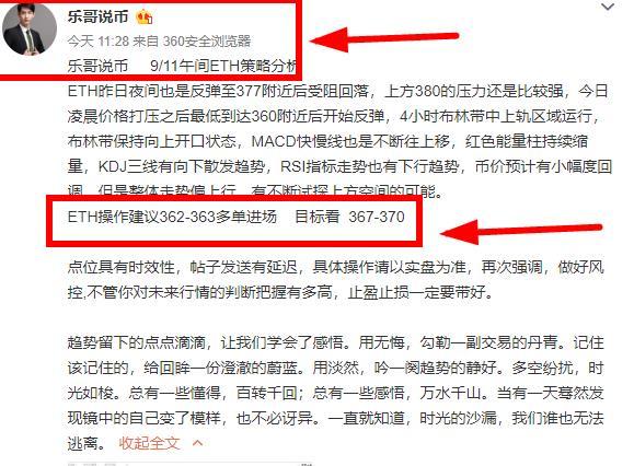 乐哥说币,午间布局 ETH多单,完美获利5个点 乐哥说币,午间布局 ETH多单,完美获利5个点