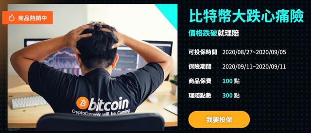 比特币大跌心痛险，9月11号当天跌破12,000美元就理赔1