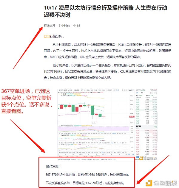 10/17精准预测以太坊空单获得4分，完美盈利出局，达到人生巅峰不是梦想1