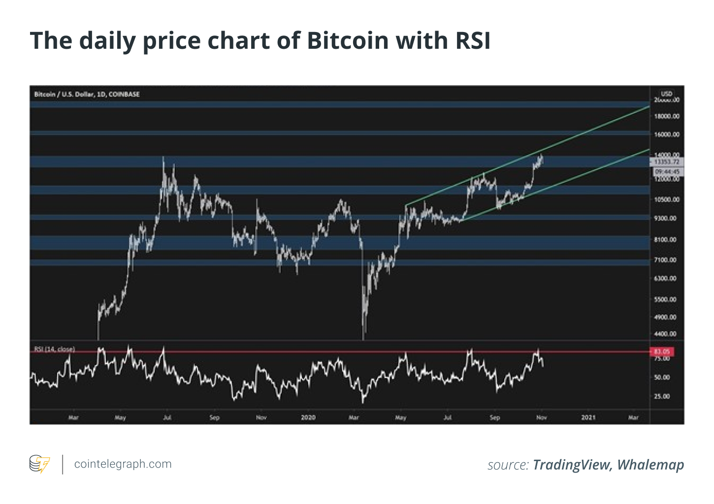 即使价格下跌，但鲸鱼没有卖出，比特币未来可能升至1.6万美元1