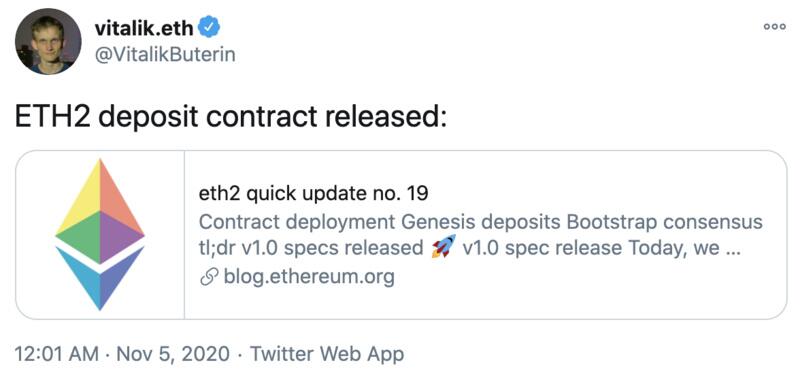 以太坊押金合约已启动,合约地址余额已超过15000eth 以太坊押金合约已启动,合约地址余额已超过15000eth