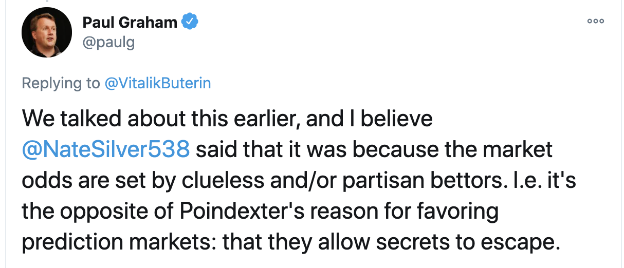 维塔利克谈美国大选：为什么预测市场比民调更准确