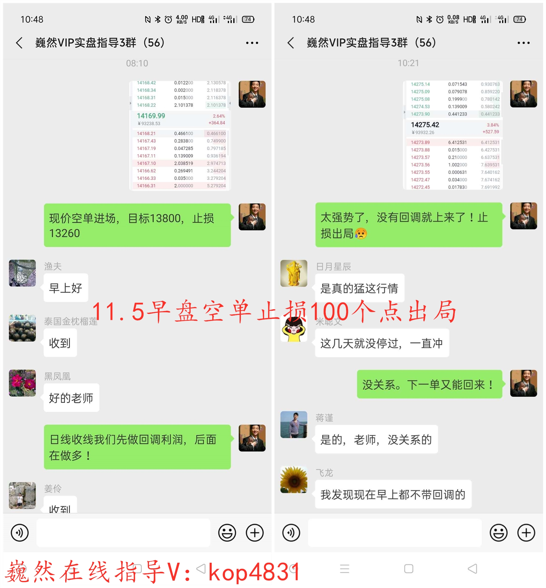 魏然表示，货币：比特币日线单针顶信号，今日做空较为合适7