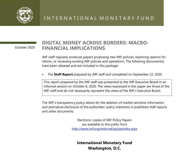 解读国际货币基金组织《跨境支付的数字货币：宏观金融的影响》（一）从天方夜谭到常识：CBDC还是GSC为储备