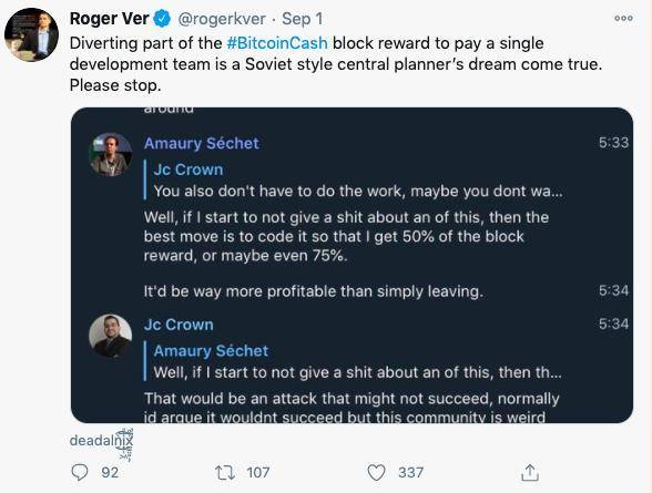 开发商缺钱问矿商？BCH又要开叉了1