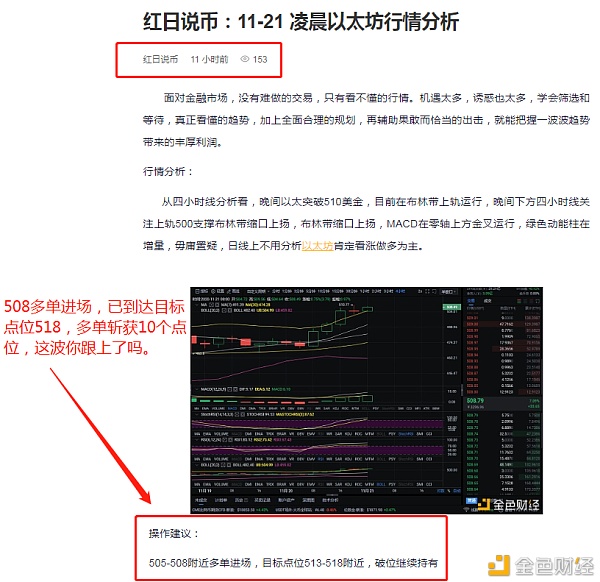 11-21 以太坊多单斩获10个点位 机遇和风险如影随形 成败只在一念间
