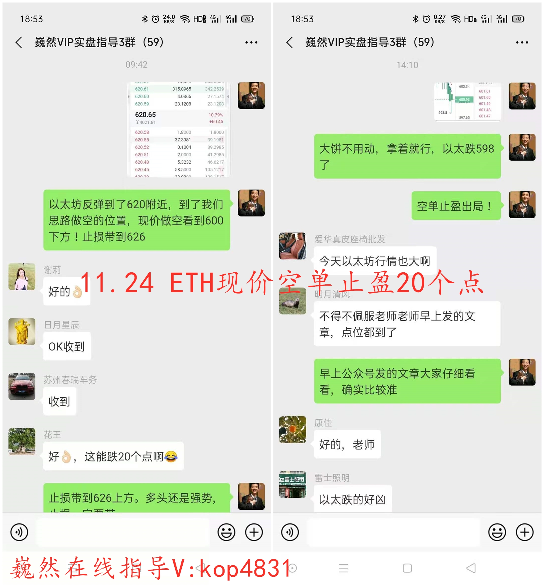 巍然说币：比特币昨日多单拿下700个点，ETH空单建议精确到了点位！8