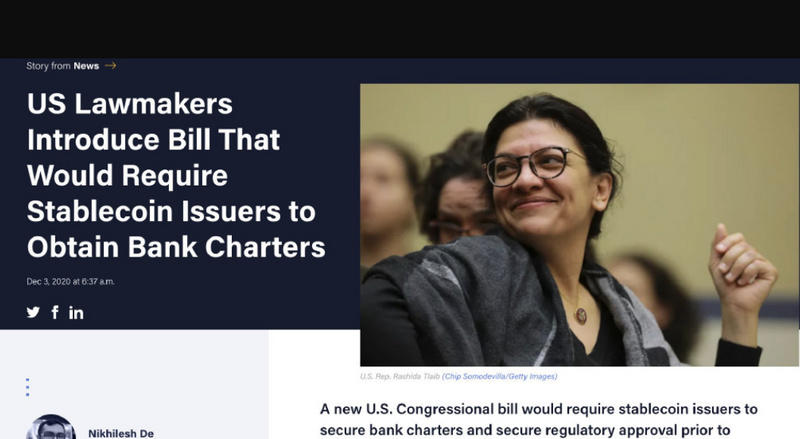 美国参议院提交了一份稳定的货币法案，从长远来看，这对加密货币是有利的