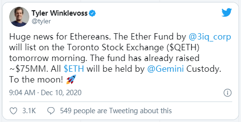 以太坊ETF在筹集7500万美元后在加拿大推出1