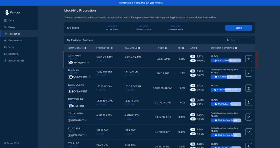 手把手教你在 Bancor 上质押 AAVE 赚取收益3