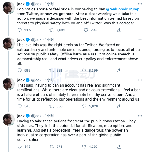 推特CEO回应封号事件：做了正确决定，比特币是互联网的理想范本