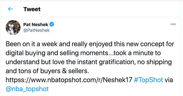 以每天100万美元的营业额,NBA top shot会成为第一个进入主流的NFT项目吗?7 以每天100万美元的营业额,NBA top shot会成为第一个进入主流的NFT项目吗?7