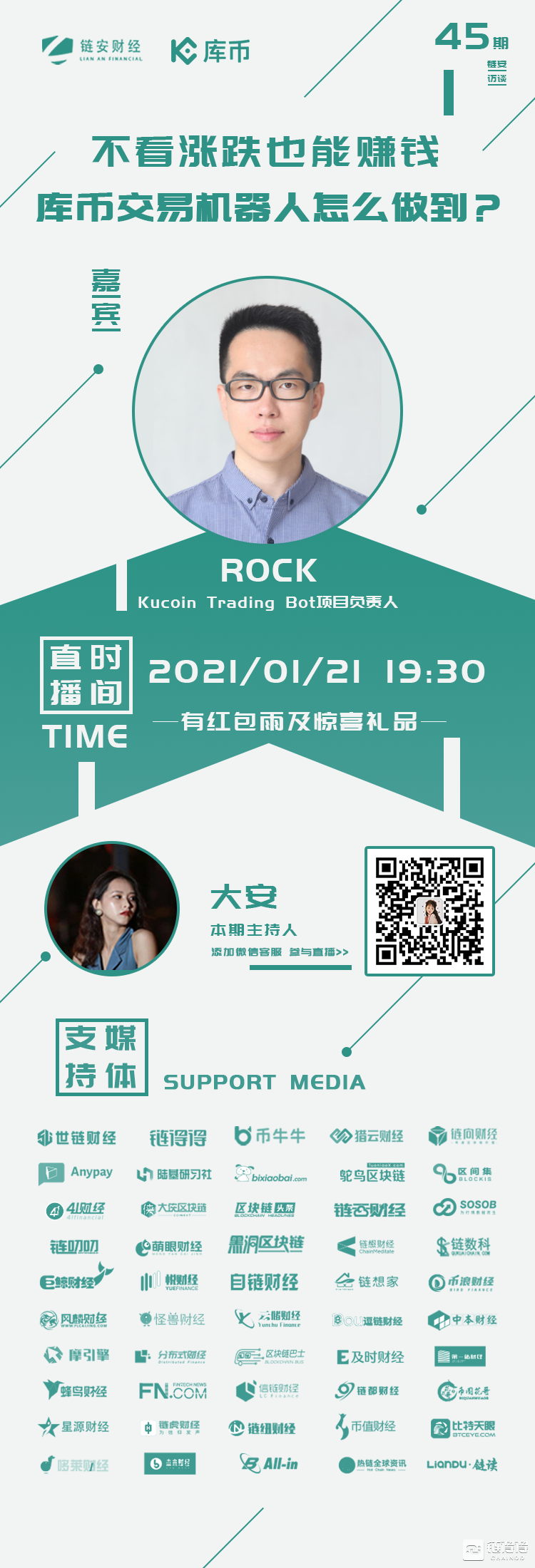 链安访谈45期丨不看涨跌也能赚钱，库币交易机器人怎么做到？3