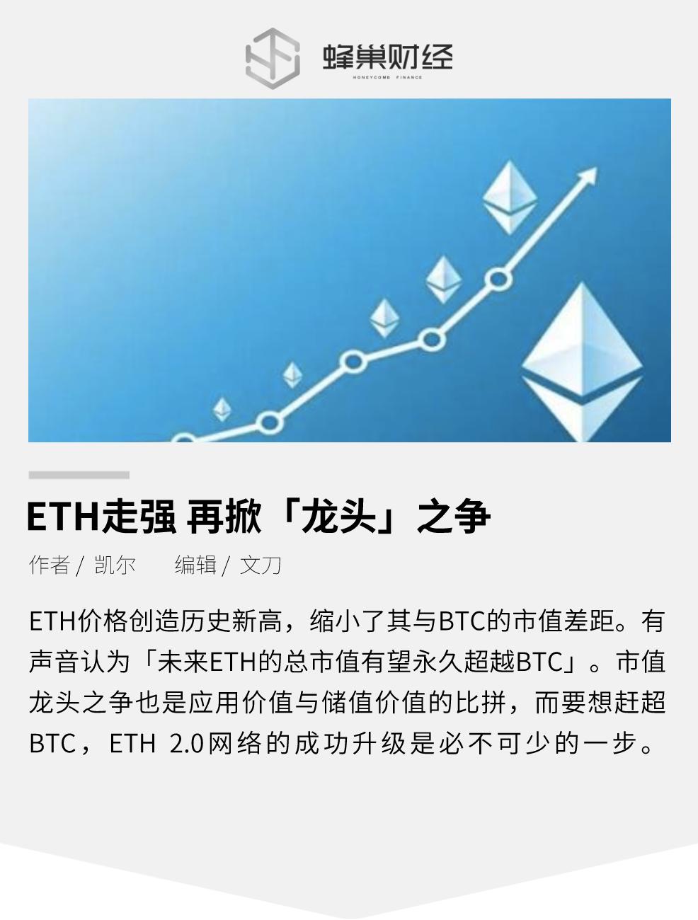 Eth的强势再次掀起“龙头”之争