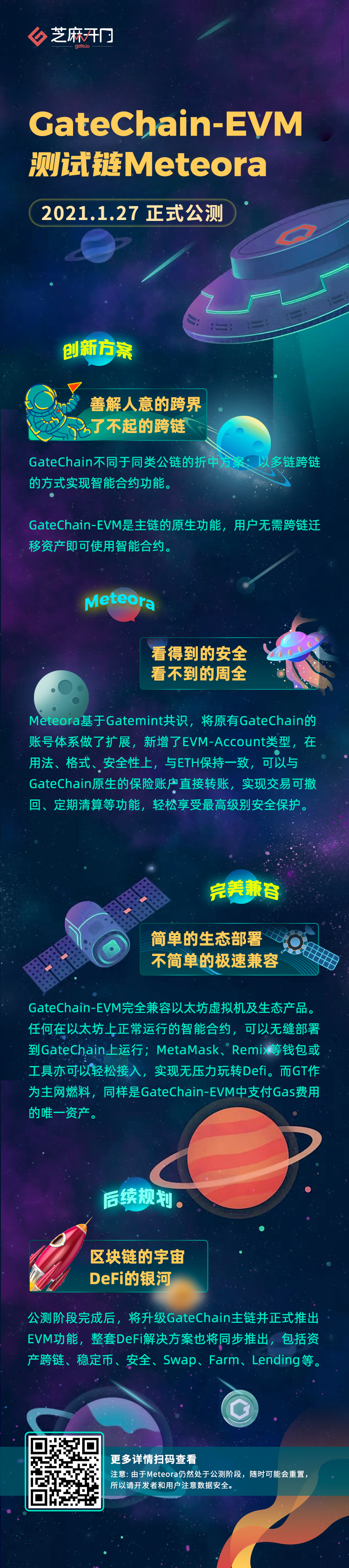 Gatechain EVM测试链Meteora(支持智能合约)在线发布 Gatechain EVM测试链Meteora(支持智能合约)在线发布