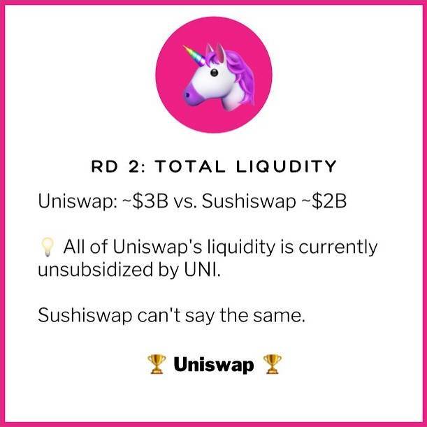 DEX：uni和sushi六个关键指标的综合比较3
